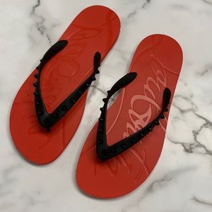 These are brand new Christian Louboutin flip flops!
